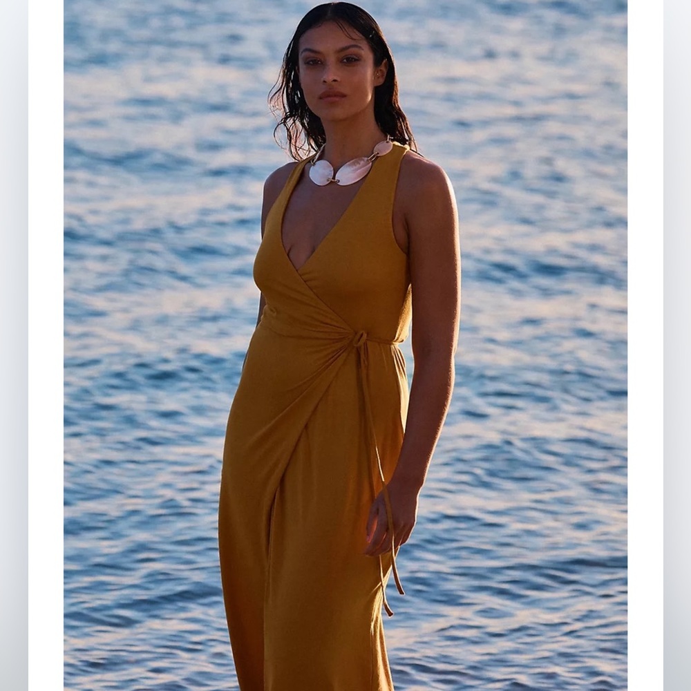 NWT Anthropologie V-Neck Wrap Cover-Up Dress Size XLP